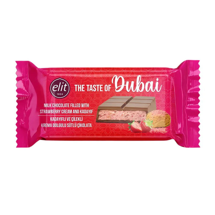 Tablette Chocolat Dubaï Fraise & Lait - 90g